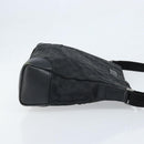 GUCCI GG Canvas Schoudertas Zwart Zilver 110054 Auth 173836-4