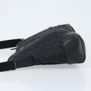 GUCCI GG Canvas Schoudertas Zwart Zilver 110054 Auth 173836-5