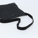 GUCCI GG Canvas Schoudertas Zwart Zilver 110054 Auth 173836-7