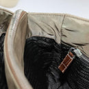 PRADA Hand Bag Nylon Khaki Silver Auth 173838-20