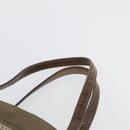 PRADA Hand Bag Nylon Khaki Silver Auth 173838-8