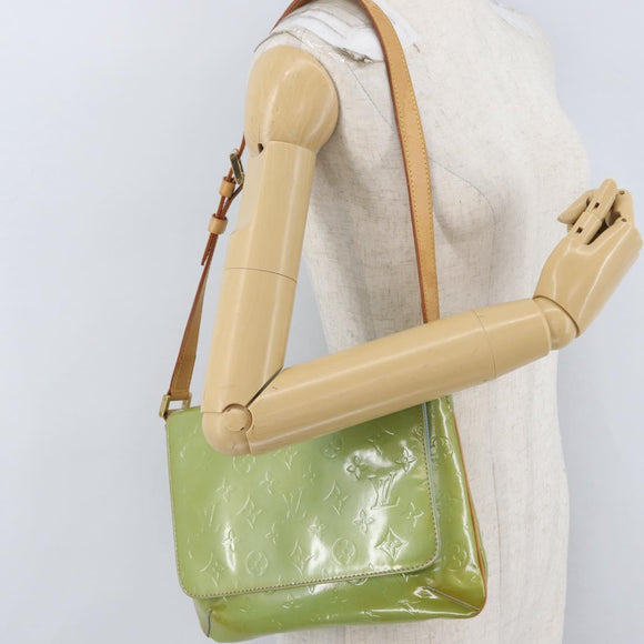 LOUIS VUITTON Monogram Vernis Thompson Street Bag Baby Blue M91009 Auth 173839