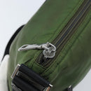 PRADA Shoulder Bag Nylon Green Silver Auth 173841-8