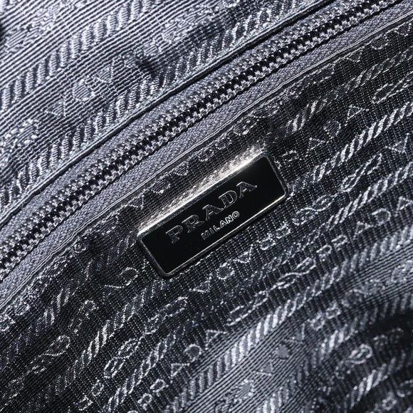 PRADA Shoulder Bag Nylon Green Silver Auth 173841