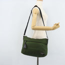 PRADA Shoulder Bag Nylon Green Silver Auth 173841-27