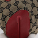 GUCCI GG Canvas Tote Bag Beige Silver 019 0402 3754 Auth 173842-11