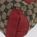 GUCCI GG Canvas Tote Bag Beige Silver 019 0402 3754 Auth 173842-12