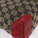 GUCCI GG Canvas Tote Bag Beige Silver 019 0402 3754 Auth 173842-13