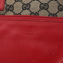 GUCCI GG Canvas Tote Bag Beige Silver 019 0402 3754 Auth 173842-15