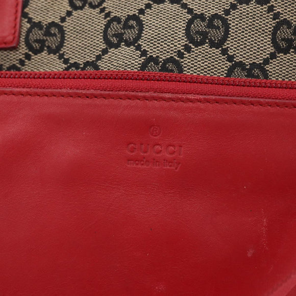 GUCCI GG Canvas Tote Bag Beige Silver 019 0402 3754 Auth 173842