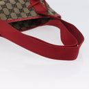 GUCCI GG Canvas Tote Bag Beige Silver 019 0402 3754 Auth 173842-8