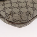 GUCCI GG Supreme Web Sherry Line Shoulder Bag PVC Beige Gold Auth 173844-10