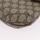 GUCCI GG Supreme Web Sherry Line Shoulder Bag PVC Beige Gold Auth 173844-11