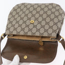 GUCCI GG Supreme Web Sherry Line Shoulder Bag PVC Beige Gold Auth 173844-15