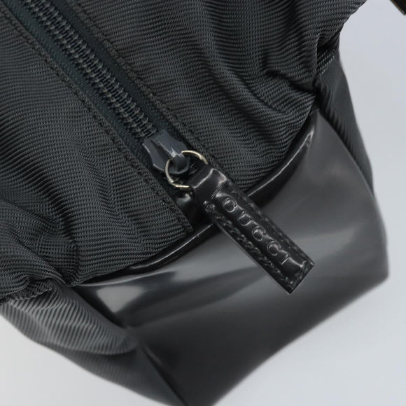 GUCCI Bamboo Handtasche Nylon Grau Silber 000 1014 0575 5 Auth 173845A