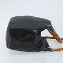 GUCCI Bamboo Handtasche Nylon Grau Silber 000 1014 0575 5 Auth 173845A-3