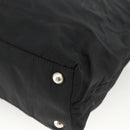 PRADA Hand Bag Nylon Black Silver Auth 173846A-15