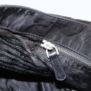 PRADA Hand Bag Nylon Black Silver Auth 173846A-21