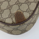 GUCCI GG Supreme Web Sherry Line Bag PVC Beige Gold 89 02 066 Auth 173850-15