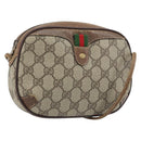 GUCCI GG Supreme Web Sherry Line Bag PVC Beige Gold 89 02 066 Auth 173850-1