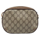 GUCCI GG Supreme Web Sherry Line Bag PVC Beige Gold 89 02 066 Auth 173850-2