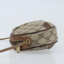 GUCCI GG Supreme Web Sherry Line Bag PVC Beige Gold 89 02 066 Auth 173850-4
