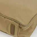 PRADA Tote Bag Nylon Beige Silver Auth 173852-17
