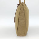 PRADA Tote Bag Nylon Beige Silver Auth 173852-4