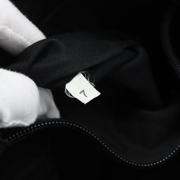 PRADA Tote Bag Leather Black Silver Auth 173853
