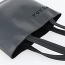PRADA Tote Bag Leather Black Silver Auth 173853-5