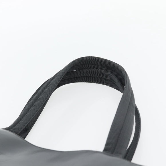 PRADA Tote Bag Leather Black Silver Auth 173853