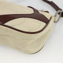 PRADA Shoulder Bag Nylon White Silver Auth 173854-9
