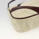 PRADA Shoulder Bag Nylon White Silver Auth 173854-14