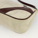 PRADA Shoulder Bag Nylon White Silver Auth 173854-15