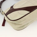 PRADA Shoulder Bag Nylon White Silver Auth 173854-16