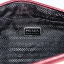 PRADA Shoulder Bag Nylon White Silver Auth 173854-18