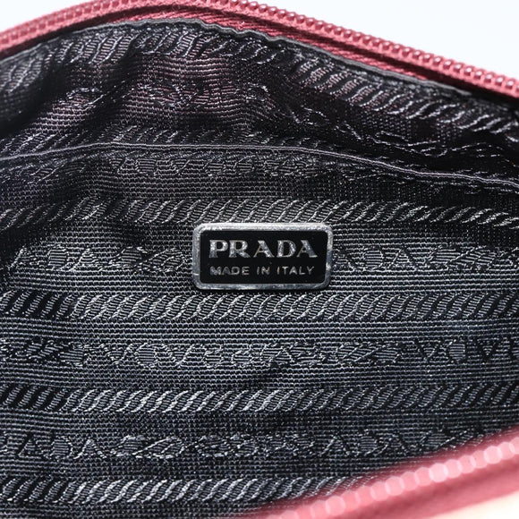 PRADA Shoulder Bag Nylon White Silver Auth 173854
