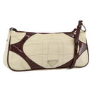 PRADA Shoulder Bag Nylon White Silver Auth 173854-1
