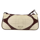 PRADA Shoulder Bag Nylon White Silver Auth 173854-13