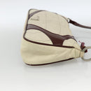 PRADA Shoulder Bag Nylon White Silver Auth 173854-4