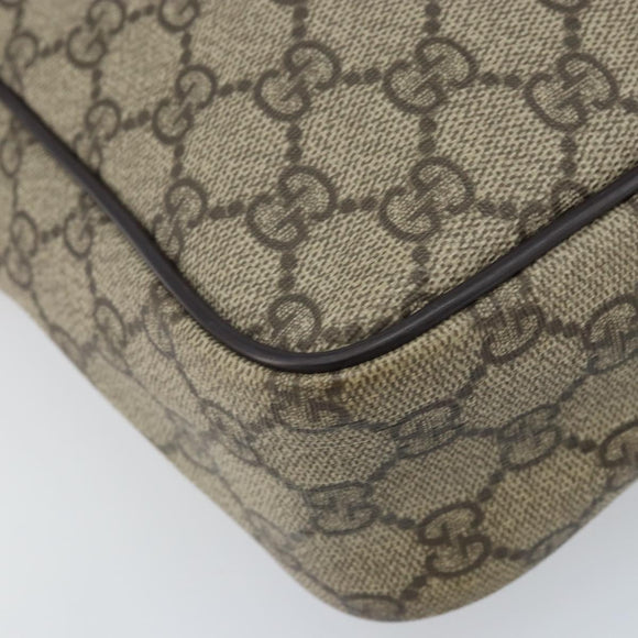 GUCCI GG Supreme Shoulder Bag PVC Beige Gold 233268 Auth 173855
