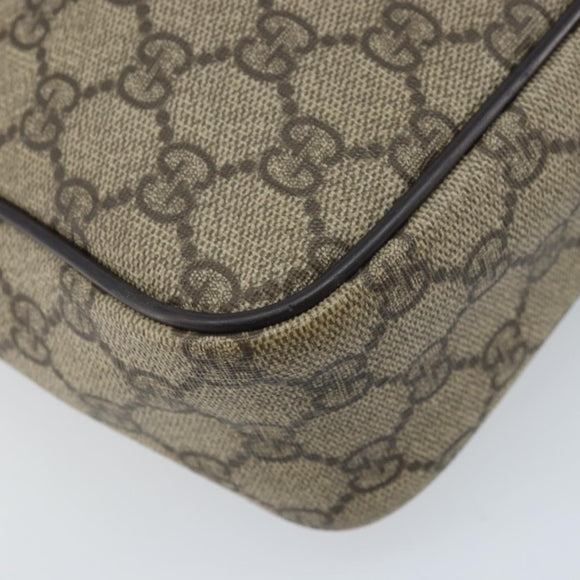 GUCCI GG Supreme Shoulder Bag PVC Beige Gold 233268 Auth 173855