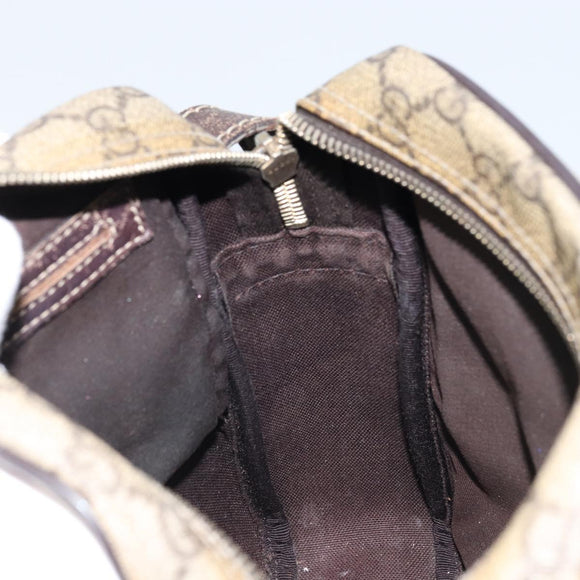 GUCCI GG Supreme Shoulder Bag PVC Beige Gold 233268 Auth 173855
