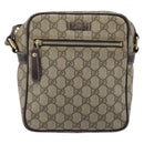 GUCCI GG Supreme Shoulder Bag PVC Beige Gold 233268 Auth 173855-13