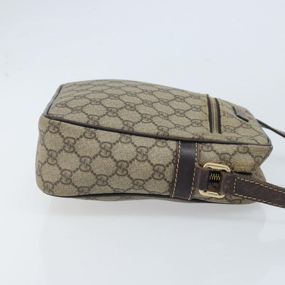 GUCCI GG Supreme Shoulder Bag PVC Beige Gold 233268 Auth 173855