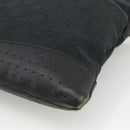GUCCI GG Canvas Shoulder Bag Black Silver 145856 Auth 173856-14