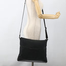 GUCCI GG Canvas Shoulder Bag Black Silver 145856 Auth 173856-23