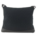 GUCCI GG Canvas Shoulder Bag Black Silver 145856 Auth 173856-2