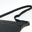 GUCCI GG Canvas Shoulder Bag Black Silver 145856 Auth 173856-8