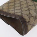 GUCCI GG Supreme Web Sherry Line Bag PVC Beige Gold 67 039 3087 Auth 173857-15
